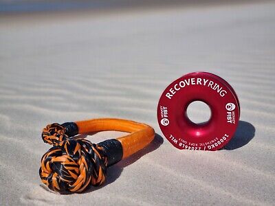 Load image into Gallery viewer, Carbon Recovery Ring Monkey Fist Soft Shackel Combo