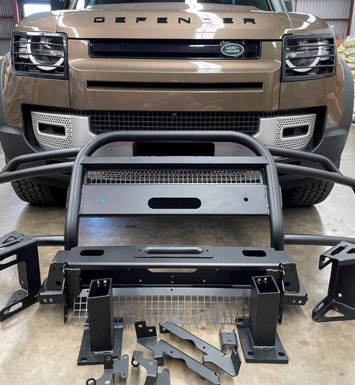 Load image into Gallery viewer, Defender Bull Bar & Winch Bracket-Title--image_recovery gear australia