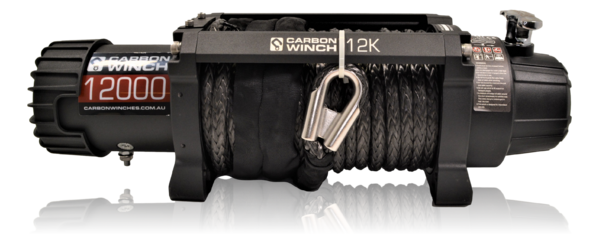 Load image into Gallery viewer, Carbon Winch - 12K VER.2 12000LB Electric Winch With Black Synthetic Rope and Hook
