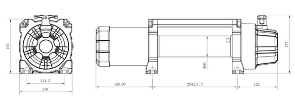 Load image into Gallery viewer, Carbon Winch - 12K VER.2 12000LB Electric Winch With Black Synthetic Rope and Hook-Title--image_recovery gear australia