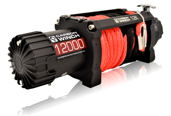 Carbon Winch 12k Red Synthetic Rope - Recovery Gear AU - www.recoverygear.com.au