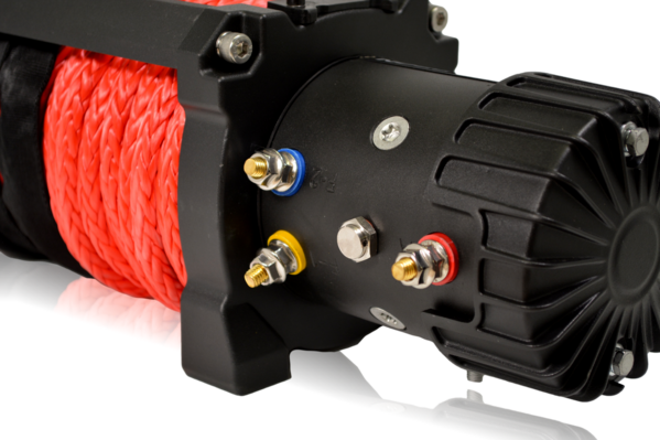 Load image into Gallery viewer, Carbon Winch - 12K VER.2 12000LB Electric Winch With Red Synthetic Rope and Hook
