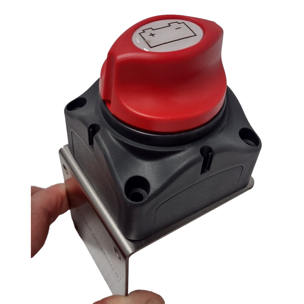Load image into Gallery viewer, Carbon Winch Battery Isolator Switch Mounting Bracket - Stainless Steel-Title--image_recovery gear australia