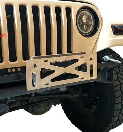 Load image into Gallery viewer, Carbon Off Road - Stainless Steel Pull Up Number Plate Bracket-Title--image_recovery gear australia