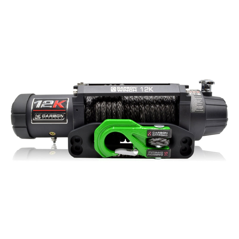 Load image into Gallery viewer, Carbon Offroad - 12K 12000lb Electric Winch With Black Rope & Hook VER. 3-Colour--image_recovery gear australia