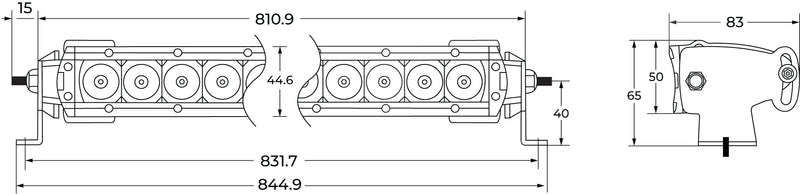 Load image into Gallery viewer, TERALUME - T3 Single Row LED Light Bar-Size--image_recovery gear australia