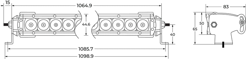 Load image into Gallery viewer, TERALUME - T3 Single Row LED Light Bar-Size--image_recovery gear australia