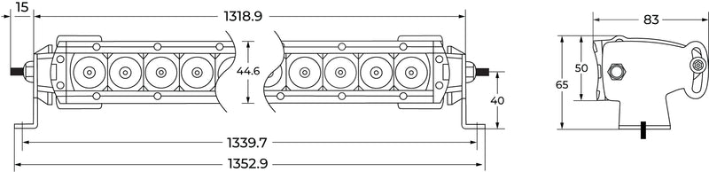 Load image into Gallery viewer, TERALUME - T3 Single Row LED Light Bar-Size--image_recovery gear australia