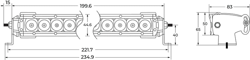 Load image into Gallery viewer, TERALUME - T3 Single Row LED Light Bar-Size--image_recovery gear australia