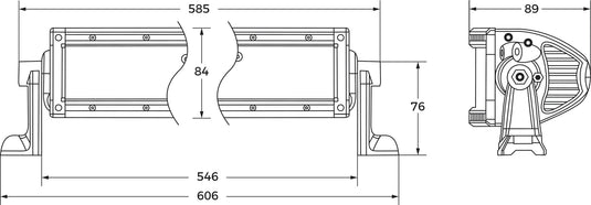 TERALUME - T9 Curved Light Bar-Size--image_recovery gear australia