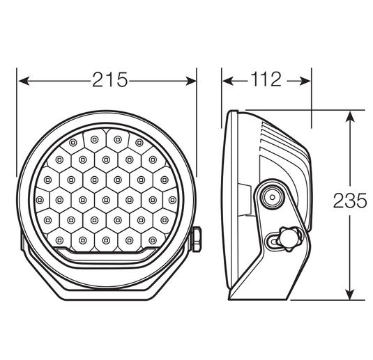 NARVA - ULTIMA 215 LED HYBRID DRIVING LIGHT SATIN MK3 - SINGLE