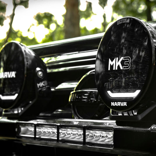 NARVA - ULTIMA 215 LED HYBRID DRIVING PAIR WITH WIRING LOOM BLACK MK3