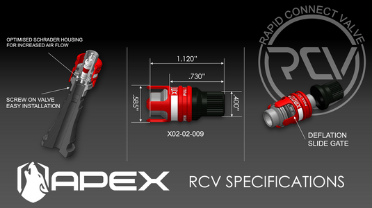 APEX DESIGNS Rapid Connect Valves (RCV) - Quick Release Air Down System for 4WD Off-Roads