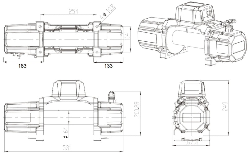 Load image into Gallery viewer, Carbon Offroad - Tank 12000lb 4x4 Winch Kit
