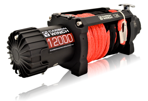 Carbon Winch 12k Red Synthetic Rope - Recovery Gear AU - www.recoverygear.com.au