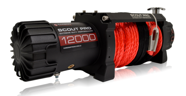 Load image into Gallery viewer, Carbon Scout Pro 12.0 Extreme Duty 12000LB Fast Electric Winch
